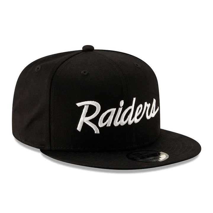 Las Vegas Raiders New Era Throwback 9FIFTY Snapback Hat - Black - Triple Play Caps