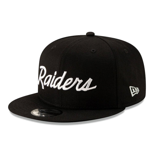 Las Vegas Raiders New Era Throwback 9FIFTY Snapback Hat - Black - Triple Play Caps