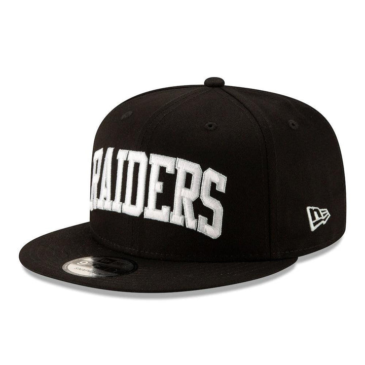 Las Vegas Raiders New Era Throwback Wordmark 9FIFTY Snapback Hat - Black - Triple Play Caps
