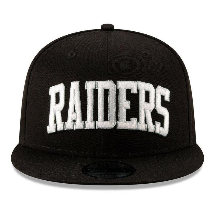 Las Vegas Raiders New Era Throwback Wordmark 9FIFTY Snapback Hat - Black - Triple Play Caps
