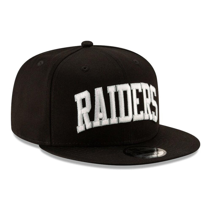 Las Vegas Raiders New Era Throwback Wordmark 9FIFTY Snapback Hat - Black - Triple Play Caps