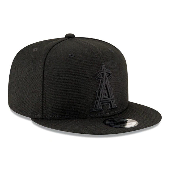 Los Angeles Angels New Era Black on Black 9FIFTY Snapback Hat - Black - Triple Play Caps