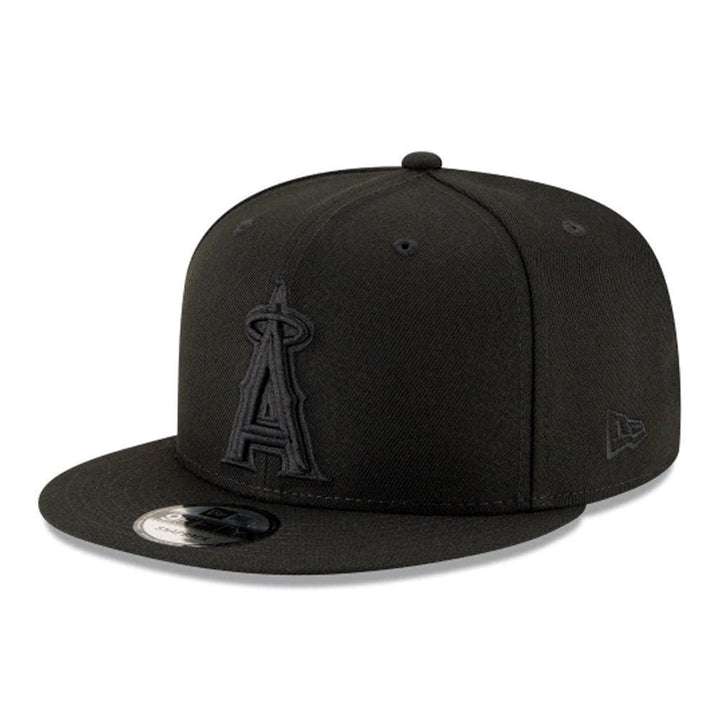 Los Angeles Angels New Era Black on Black 9FIFTY Snapback Hat - Black - Triple Play Caps
