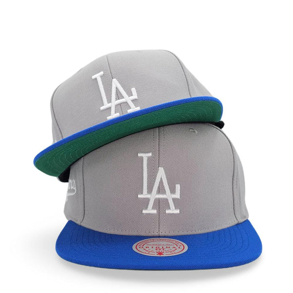 Los Angeles Dodgers Mitchell & Ness Cooperstown Away Snapback Hat - Gray - Triple Play Caps