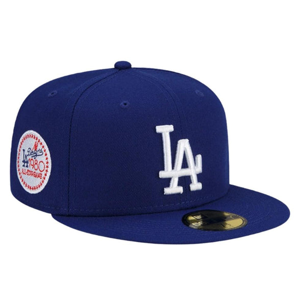 Los Angeles Dodgers New Era 1980 All-Star Game Side Patch 59FIFTY Fitted Hat - Royal - Triple Play Caps