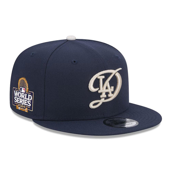 Los Angeles Dodgers New Era 2024 World Series Side Patch 9FIFTY Snapback Hat - Navy - Triple Play Caps