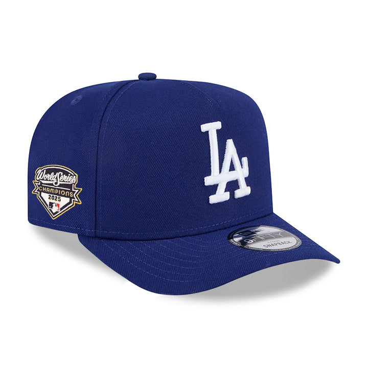 Los Angeles Dodgers New Era 2025 World Series Champions Side Patch 9FIFTY A-Frame Snapback Hat - Royal - Triple Play Caps