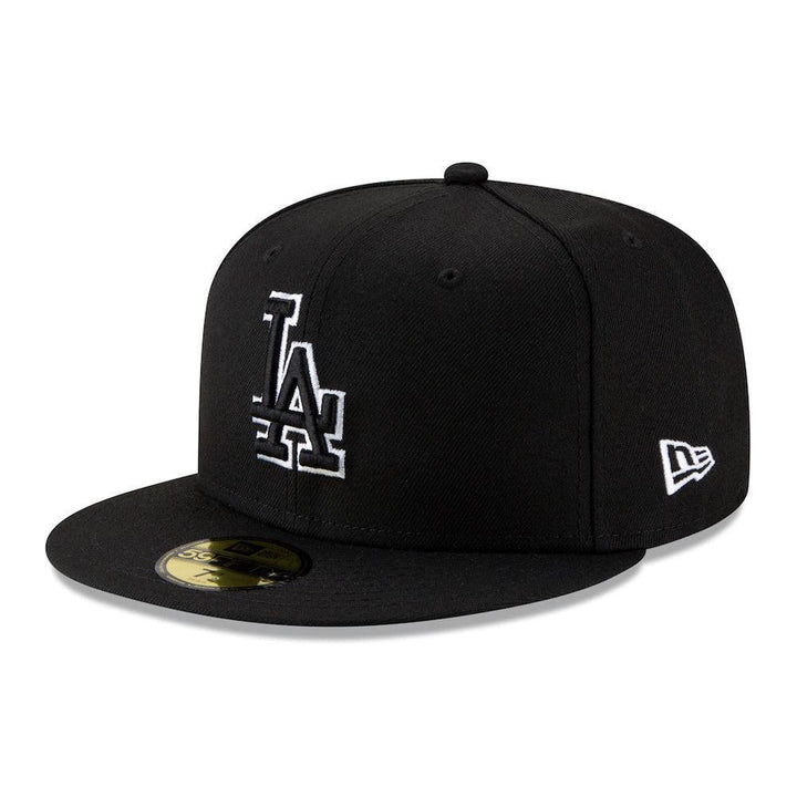 Los Angeles Dodgers New Era B-Dub 59FIFTY Fitted Hat - Black - Triple Play Caps