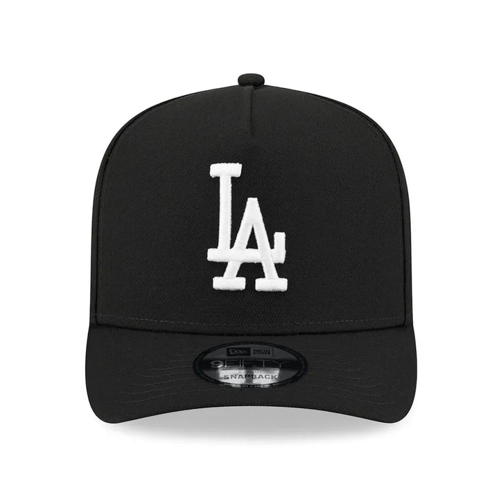 Los Angeles Dodgers New Era Black & White 9FIFTY A-Frame Snapback Hat - Black - Triple Play Caps