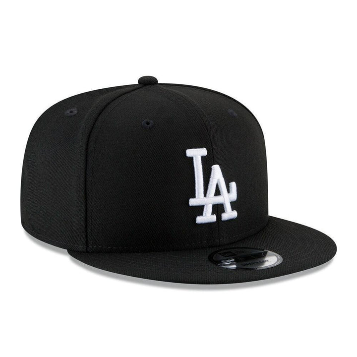 Los Angeles Dodgers New Era Black & White 9FIFTY Snapback Hat - Black - Triple Play Caps