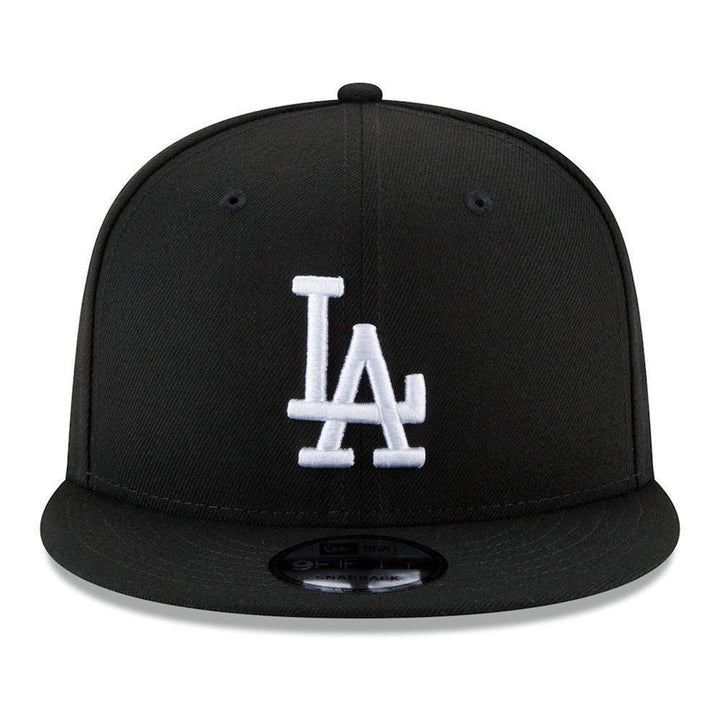 Los Angeles Dodgers New Era Black & White 9FIFTY Snapback Hat - Black - Triple Play Caps