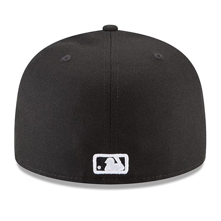 Los Angeles Dodgers New Era Black and White Basic 59FIFTY Fitted Hat - Black - Triple Play Caps