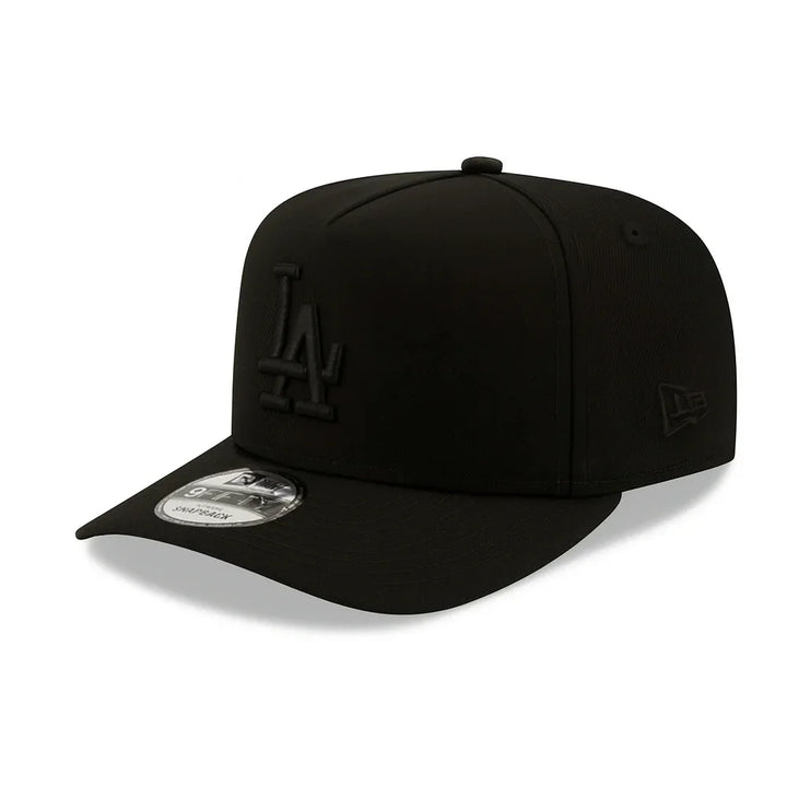 Los Angeles Dodgers New Era Black on Black 9FIFTY A-Frame Snapback Hat - Black - Triple Play Caps