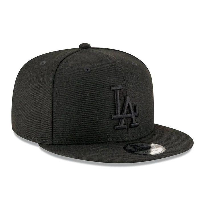 Los Angeles Dodgers New Era Black on Black 9FIFTY Snapback Hat - Black - Triple Play Caps