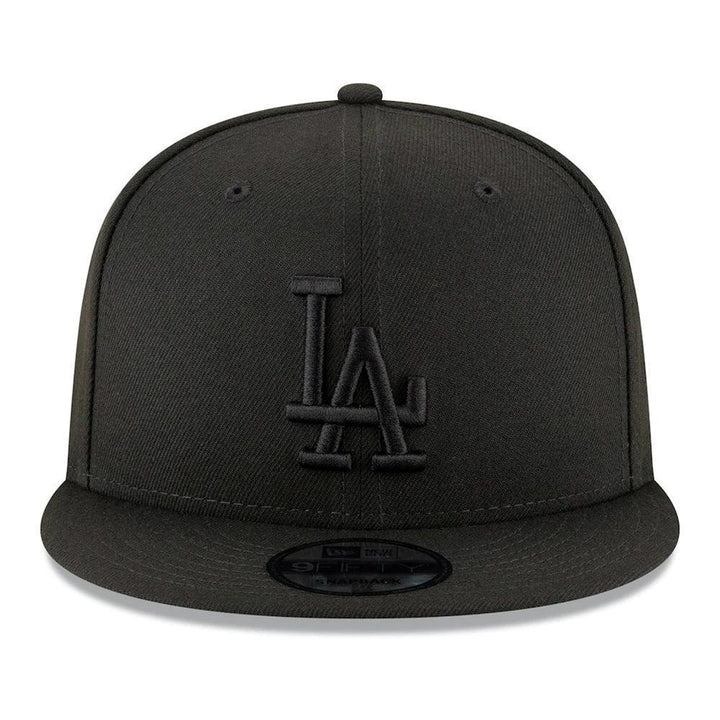 Los Angeles Dodgers New Era Black on Black 9FIFTY Snapback Hat - Black - Triple Play Caps