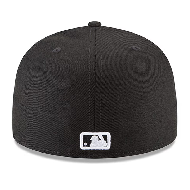 Los Angeles Dodgers New Era "D" Logo Black and White Basic 59FIFTY Fitted Hat - Black - Triple Play Caps