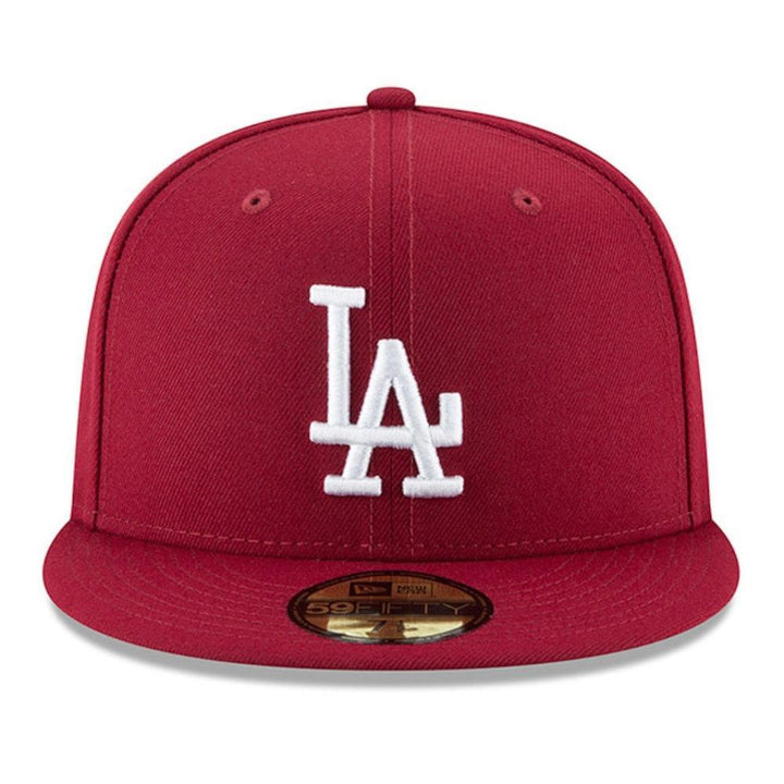 Los Angeles Dodgers New Era Fashion Color Basic 59FIFTY Fitted Hat - Crimson - Triple Play Caps