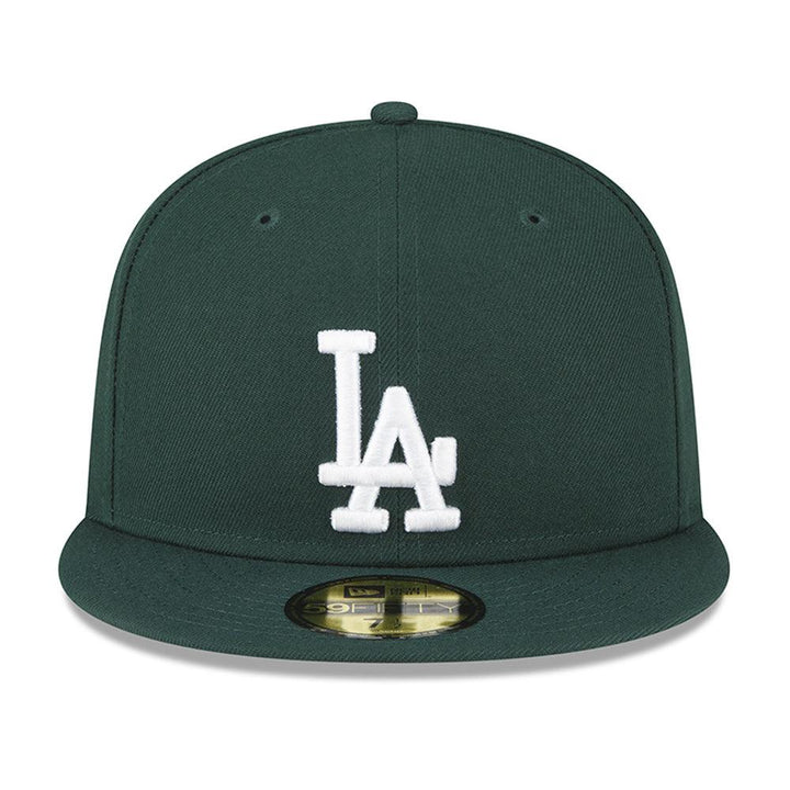 Los Angeles Dodgers New Era Fashion Color Basic 59FIFTY Fitted Hat - Dark Green - Triple Play Caps