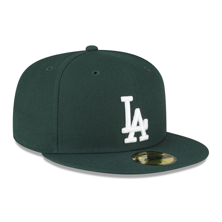 Los Angeles Dodgers New Era Fashion Color Basic 59FIFTY Fitted Hat - Dark Green - Triple Play Caps