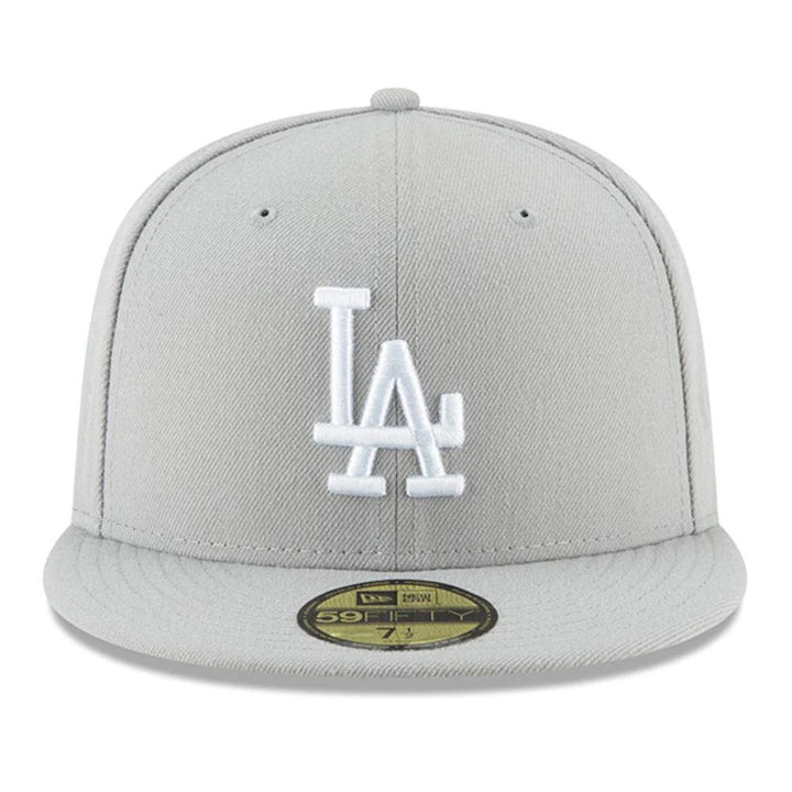Los Angeles Dodgers New Era Fashion Color Basic 59FIFTY Fitted Hat - Gray - Triple Play Caps