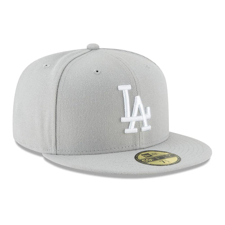 Los Angeles Dodgers New Era Fashion Color Basic 59FIFTY Fitted Hat - Gray - Triple Play Caps