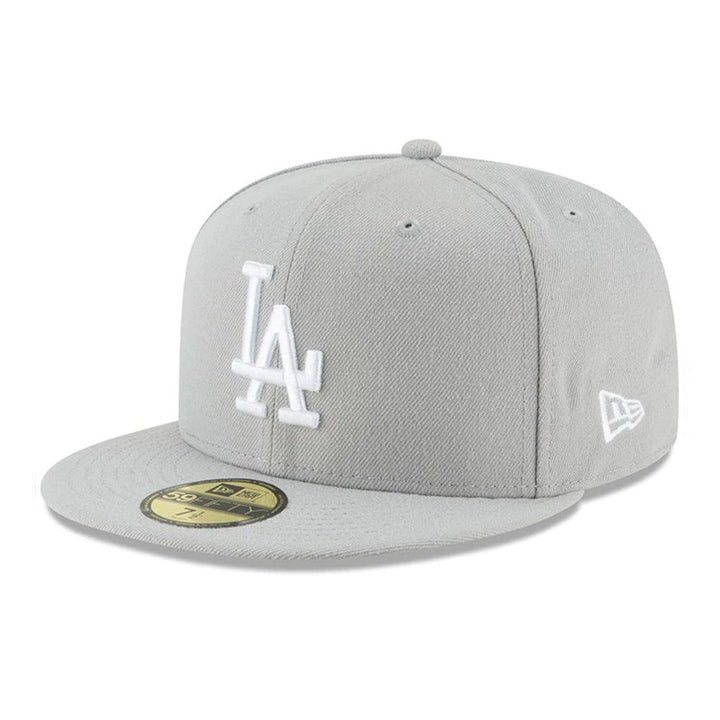Los Angeles Dodgers New Era Fashion Color Basic 59FIFTY Fitted Hat - Gray - Triple Play Caps