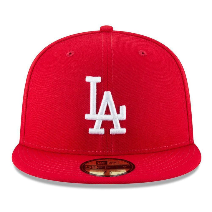 Los Angeles Dodgers New Era Fashion Color Basic 59FIFTY Fitted Hat - Red - Triple Play Caps