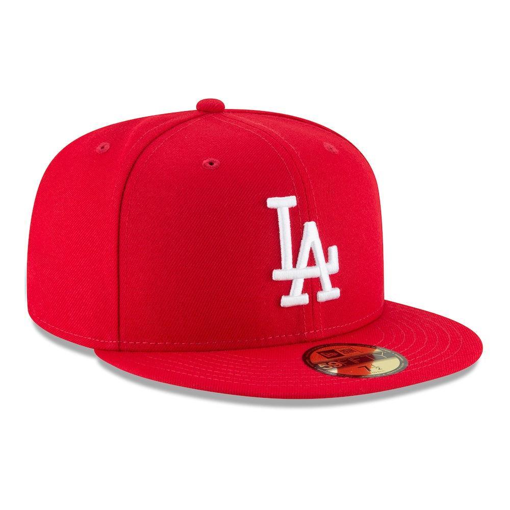 Los Angeles Dodgers New Era Fashion Color Basic 59FIFTY Fitted Hat - Red - Triple Play Caps