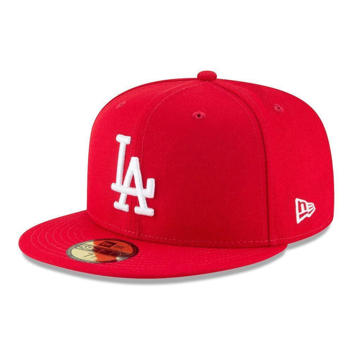 Los Angeles Dodgers New Era Fashion Color Basic 59FIFTY Fitted Hat - Red - Triple Play Caps