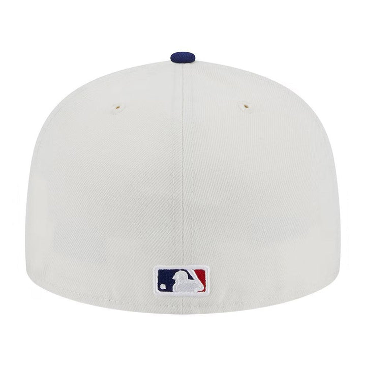 Los Angeles Dodgers New Era Retro 1988 World Series 59FIFTY Fitted Hat - Cream/Royal - Triple Play Caps