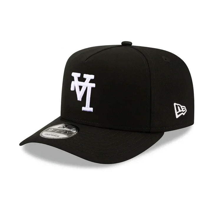 Los Angeles Dodgers New Era Upside Down Logo 9FIFTY A-Frame Snapback Hat - Black - Triple Play Caps
