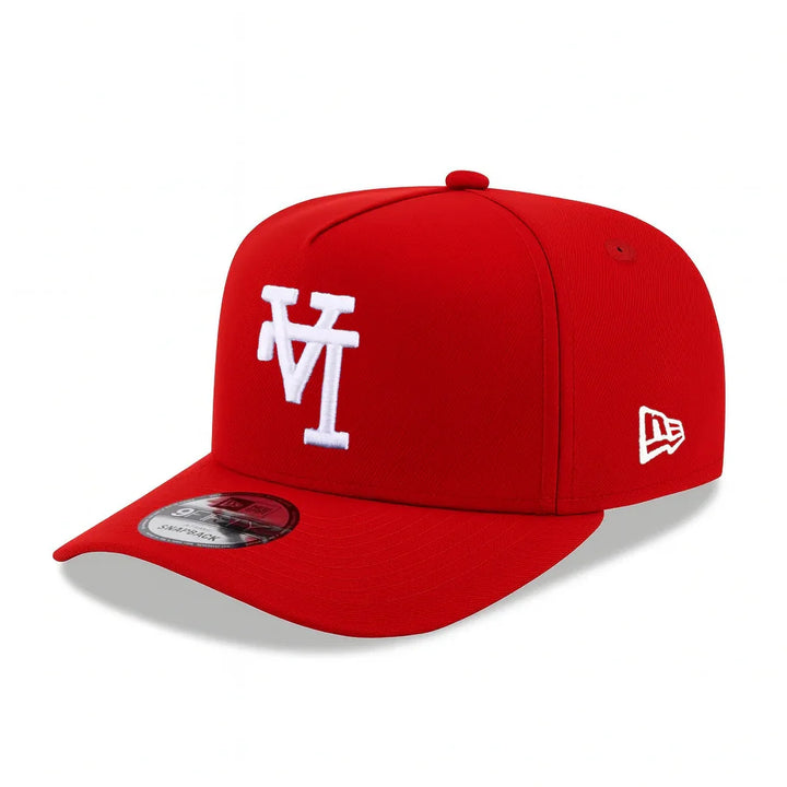 Los Angeles Dodgers New Era Upside Down Logo 9FIFTY A-Frame Snapback Hat - Red - Triple Play Caps
