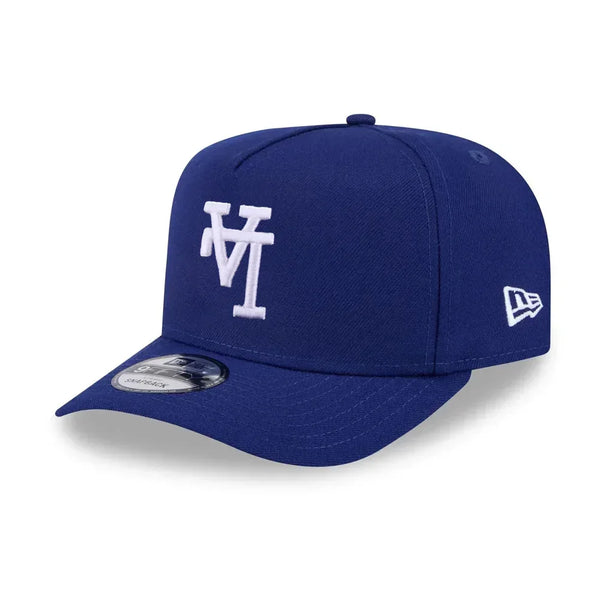 Los Angeles Dodgers New Era Upside Down Logo 9FIFTY A-Frame Snapback Hat - Royal - Triple Play Caps