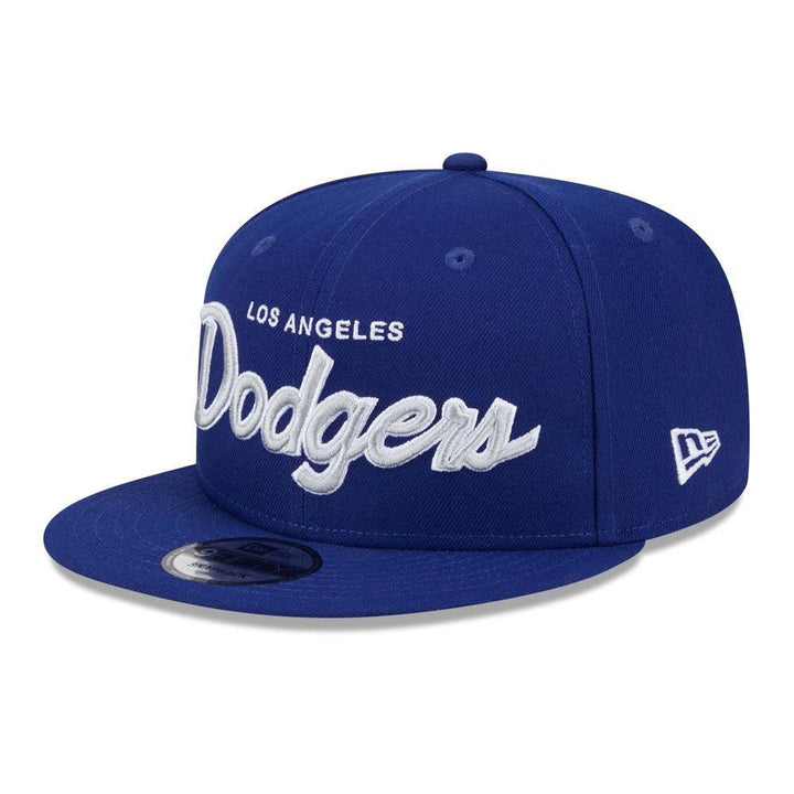 Los Angeles Dodgers New Era Wordmark Script 9FIFTY Snapback Hat - Royal - Triple Play Caps