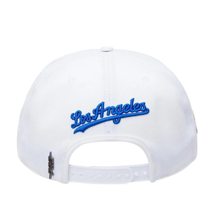 Los Angeles Dodgers Pro Standard Wordmark Mexico Script Snapback Hat - White - Triple Play Caps