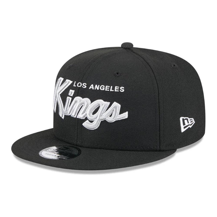 Los Angeles Kings New Era Script 9FIFTY Snapback Hat - Black - Triple Play Caps