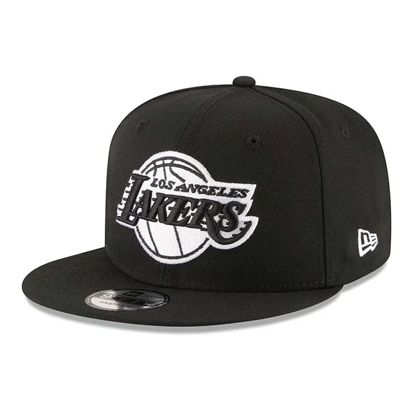 Los Angeles Lakers New Era Black & White 9FIFTY Snapback Hat - Black - Triple Play Caps