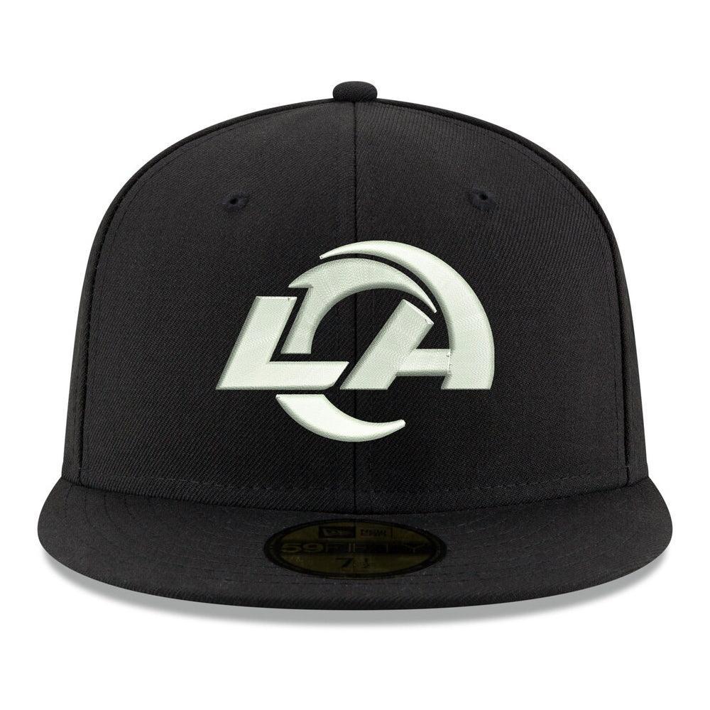Los Angeles Rams New Era B-Dub Logo 59FIFTY Fitted Hat - Black - Triple Play Caps