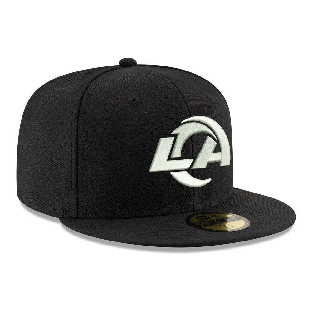 Los Angeles Rams New Era B-Dub Logo 59FIFTY Fitted Hat - Black - Triple Play Caps
