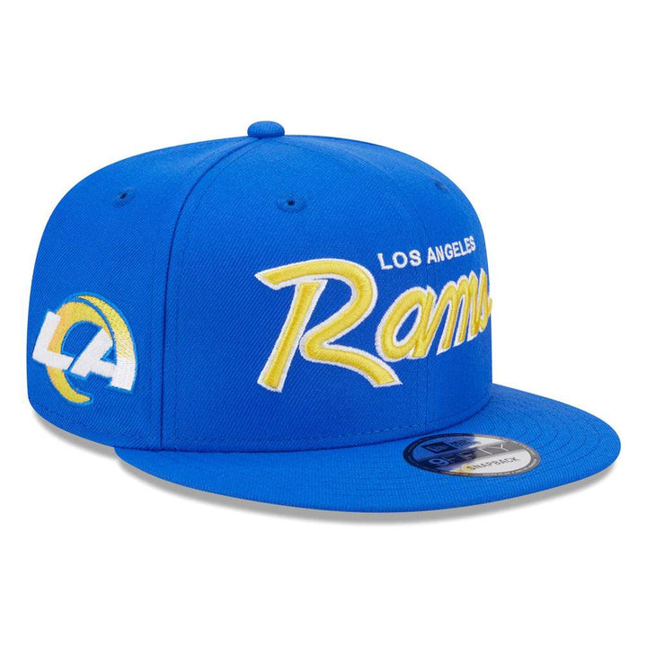 Los Angeles Rams New Era Main Script 9FIFTY Snapback Hat - Royal - Triple Play Caps