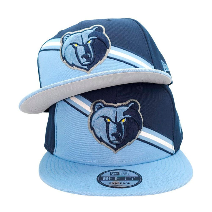 Memphis Grizzlies New Era Color Cross 9FIFTY Snapback Hat - Navy/Light Blue - Triple Play Caps
