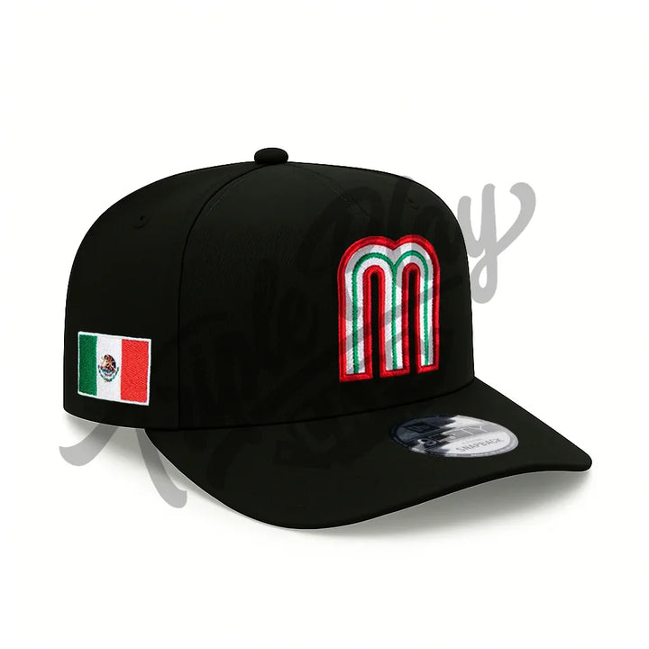 Mexico Baseball New Era 9FIFTY A-Frame Snapback Hat - Black - Triple Play Caps