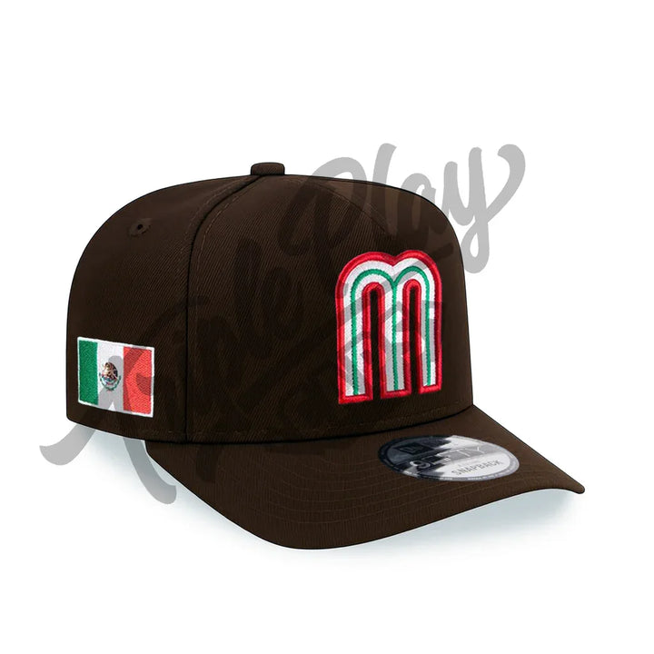 Mexico Baseball New Era 9FIFTY A-Frame Snapback Hat - Brown - Triple Play Caps