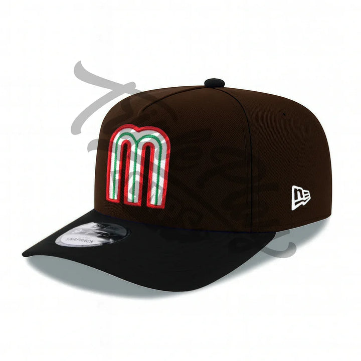 Mexico Baseball New Era 9FIFTY A-Frame Snapback Hat - Brown/Black - Triple Play Caps
