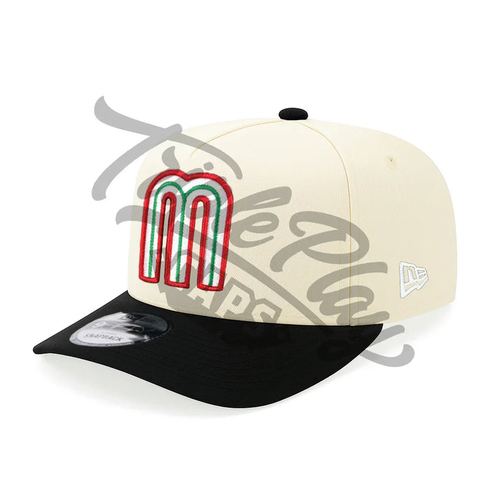 Mexico Baseball New Era 9FIFTY A-Frame Snapback Hat - Chrome/Black - Triple Play Caps