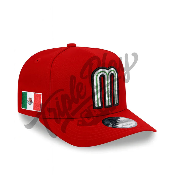 Mexico Baseball New Era 9FIFTY A-Frame Snapback Hat - Red - Triple Play Caps