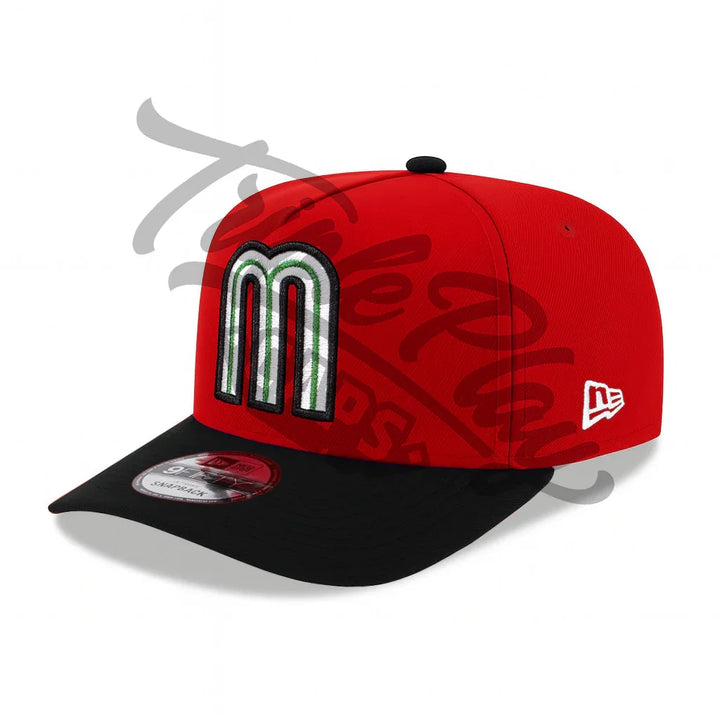 Mexico Baseball New Era 9FIFTY A-Frame Snapback Hat - Red/Black - Triple Play Caps