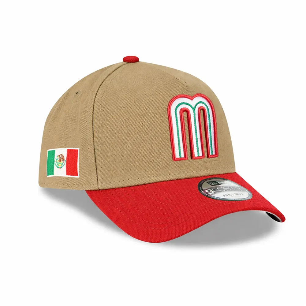 Mexico Baseball WBC New Era 9FORTY A-Frame Snapback Hat - Beige/Red ...