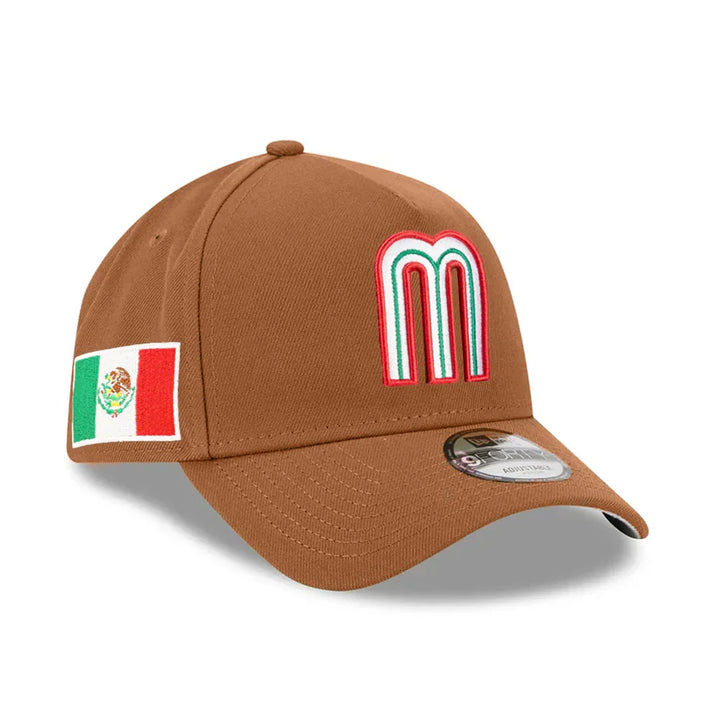 Mexico Baseball WBC New Era 9FORTY A-Frame Snapback Hat - Bronze Brown ...