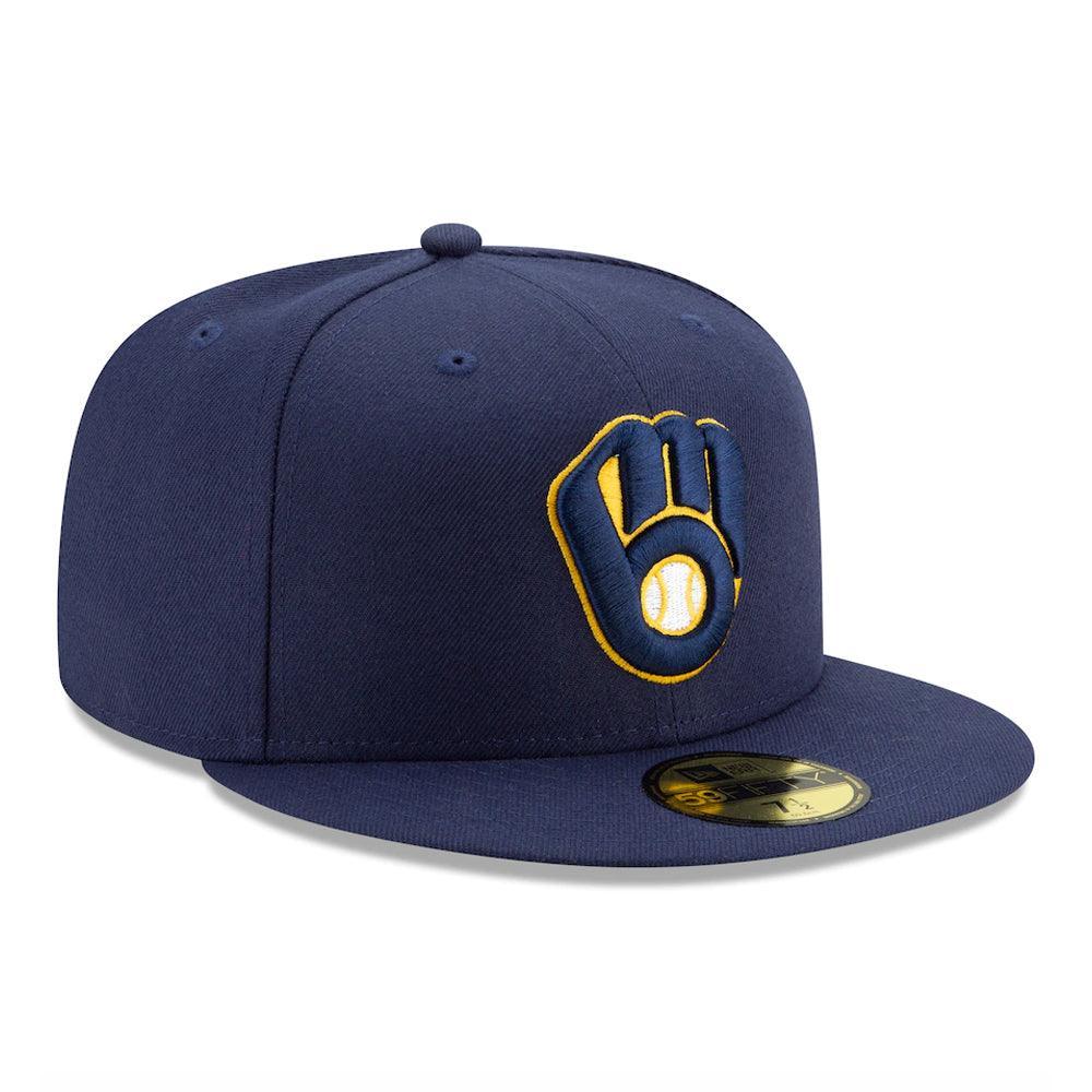 Milwaukee Brewers New Era Authentic Collection On-Field 59FIFTY Fitted Hat - Triple Play Caps